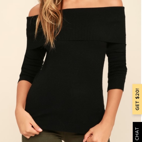 Lulus Sweaters - that’s what friends are for off shoulder sweater